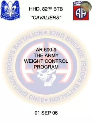 AR 600-9 THE ARMY WEIGHT CONTROL PROGRAM 01 SEP 06