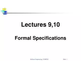 Lectures 9,10