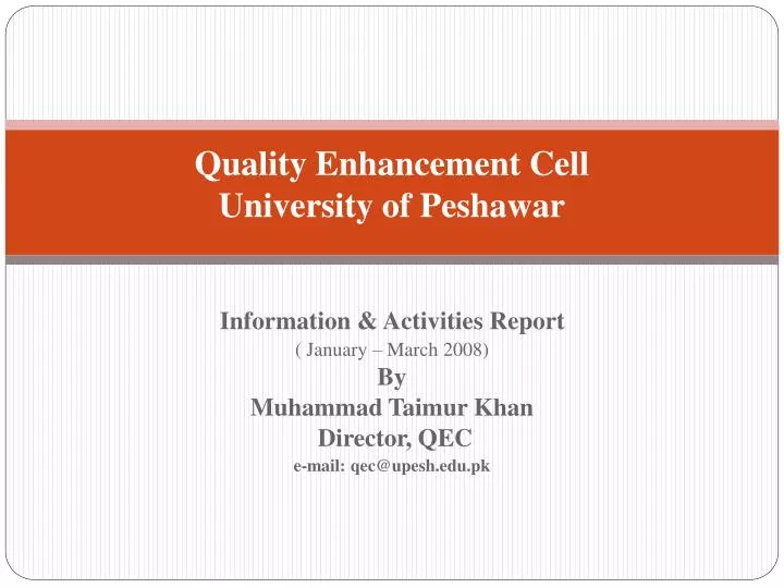 quality enhancement cell university of peshawar