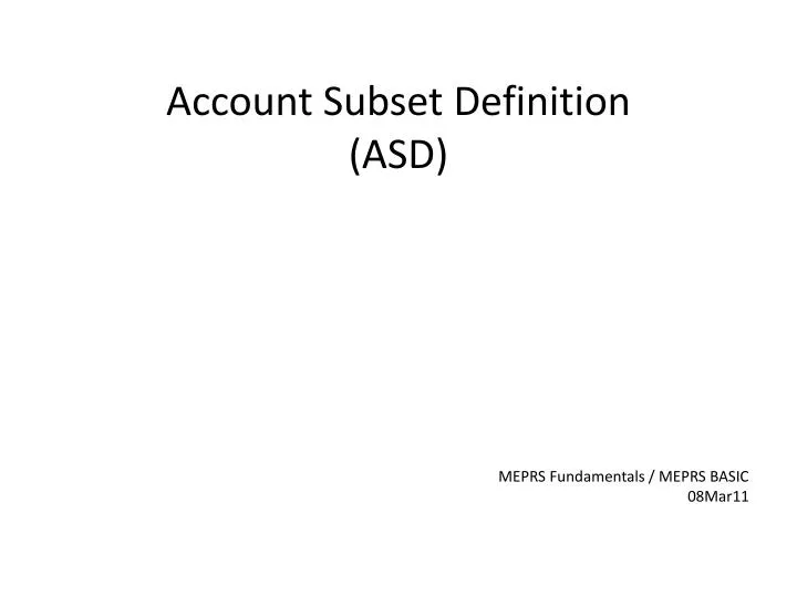 account subset definition asd