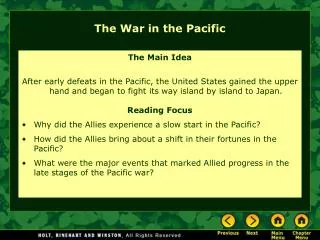 The War in the Pacific