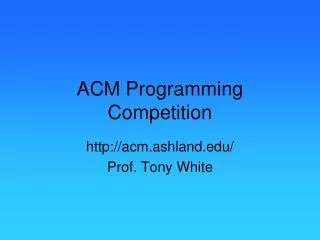 ACM Programming Competition