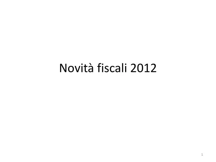 novit fiscali 2012