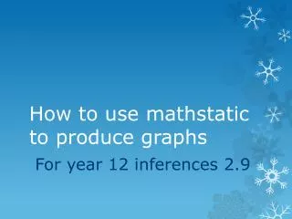 How to use mathstatic to produce graphs
