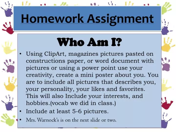 homework assignment