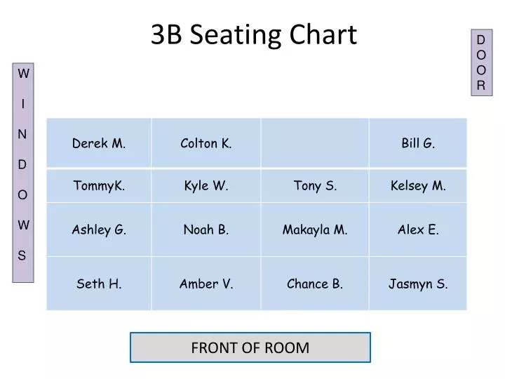 3b seating chart
