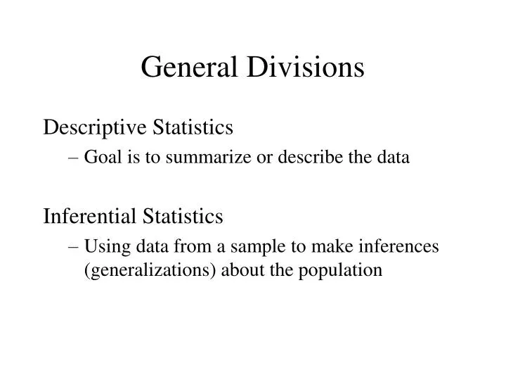 general divisions