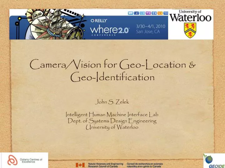 camera vision for geo location geo identification