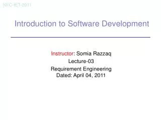 Introduction to Software Development