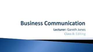 Business Communication