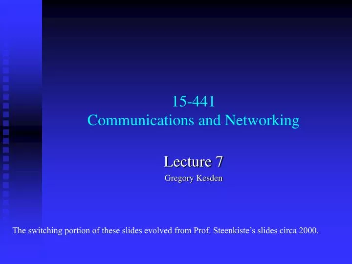 15 441 communications and networking