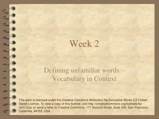 week 2