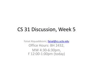 CS 31 Discussion, Week 5