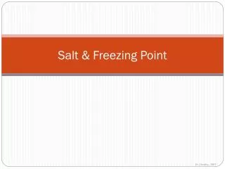 salt freezing point