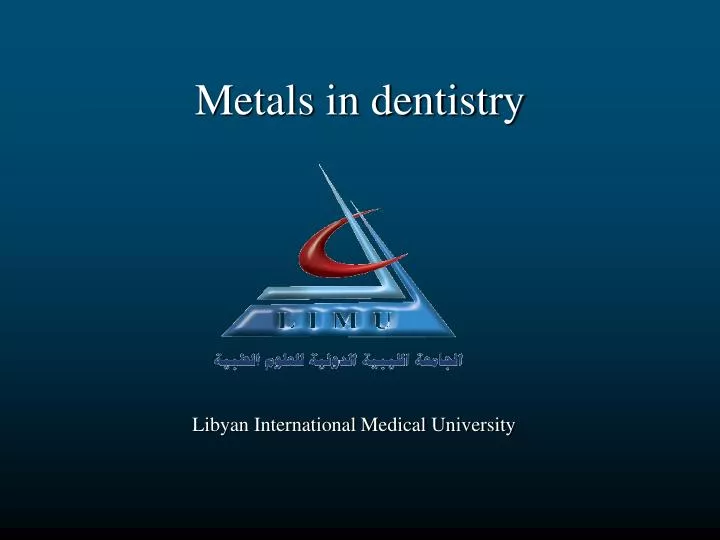 metals in dentistry