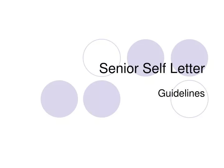 senior self letter