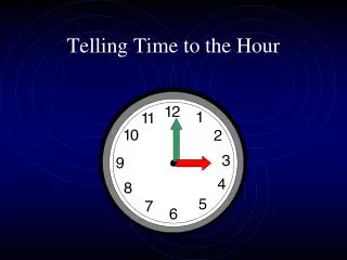 Telling Time to the Hour