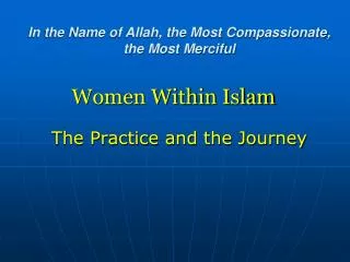 Women Within Islam