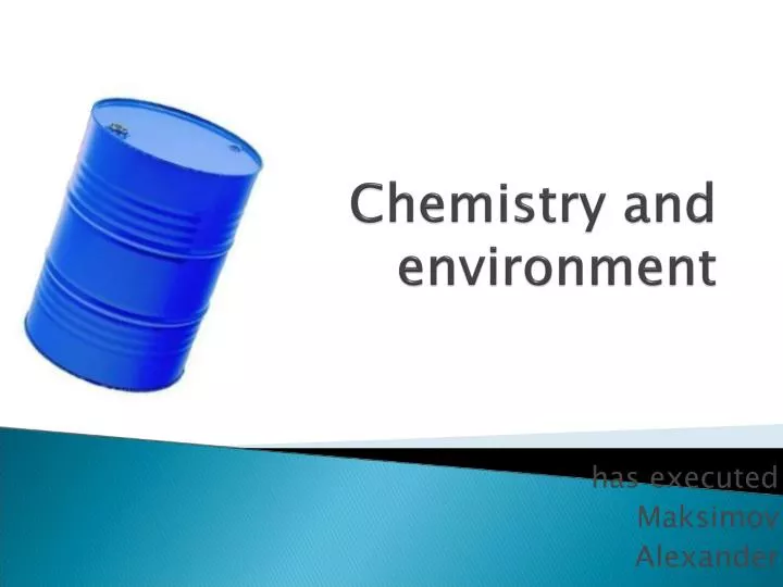 chemistry and environment