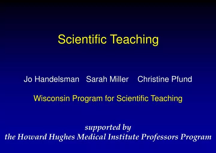 scientific teaching