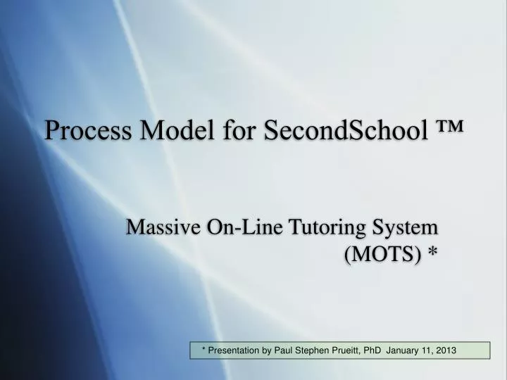 process model for secondschool