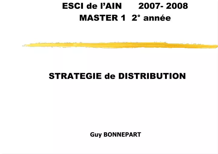 strategie de distribution