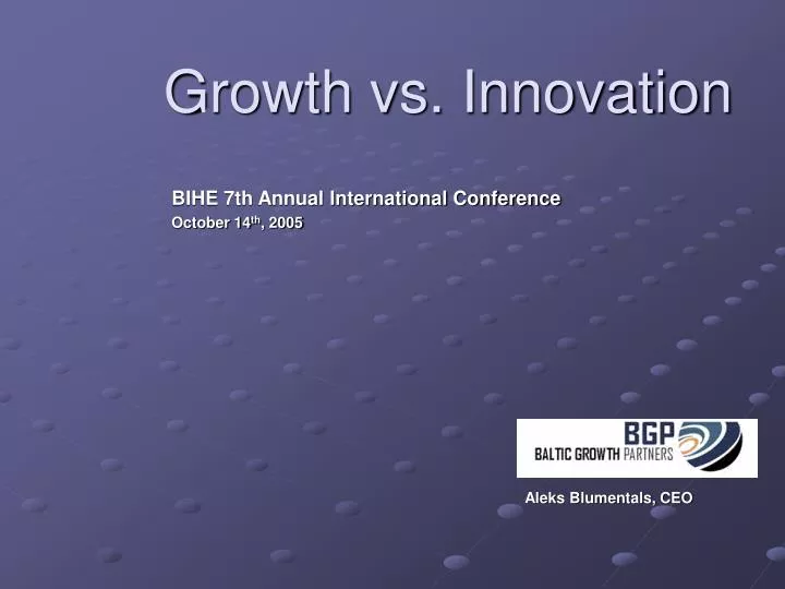 growth vs innovation