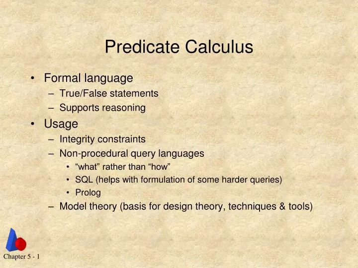 predicate calculus