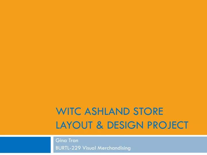 witc ashland store layout design project