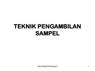 teknik pengambilan sampel