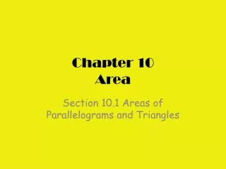 Chapter 10 Area