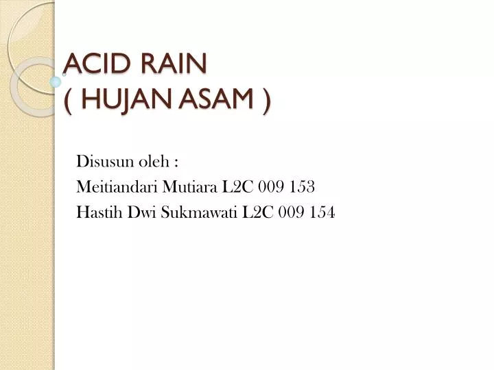 acid rain hujan asam