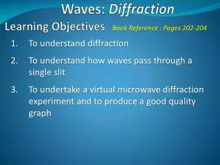 Waves: Diffraction