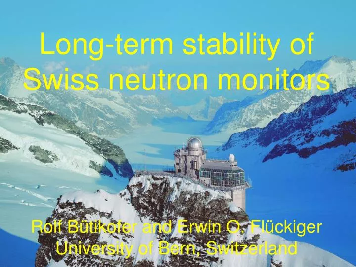 long term stability of swiss neutron monitors