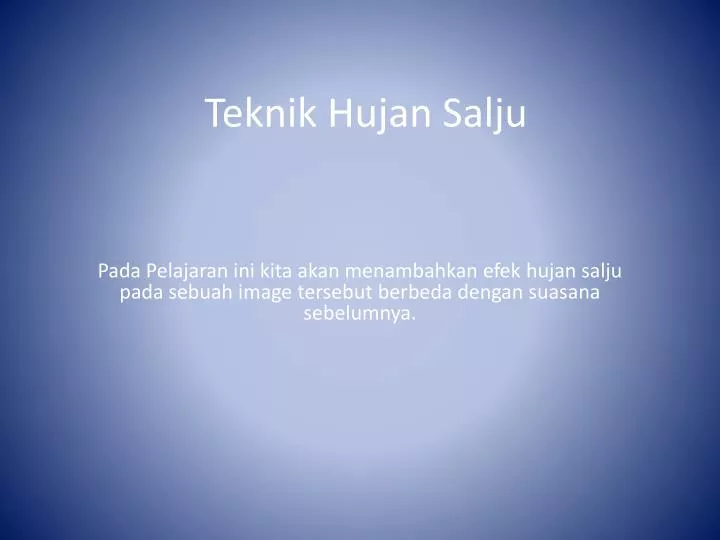 teknik hujan salju