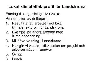 lokal klimateffektprofil f r landskrona