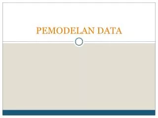 pemodelan data