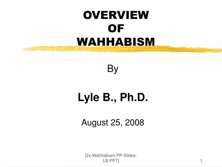 overview of wahhabism