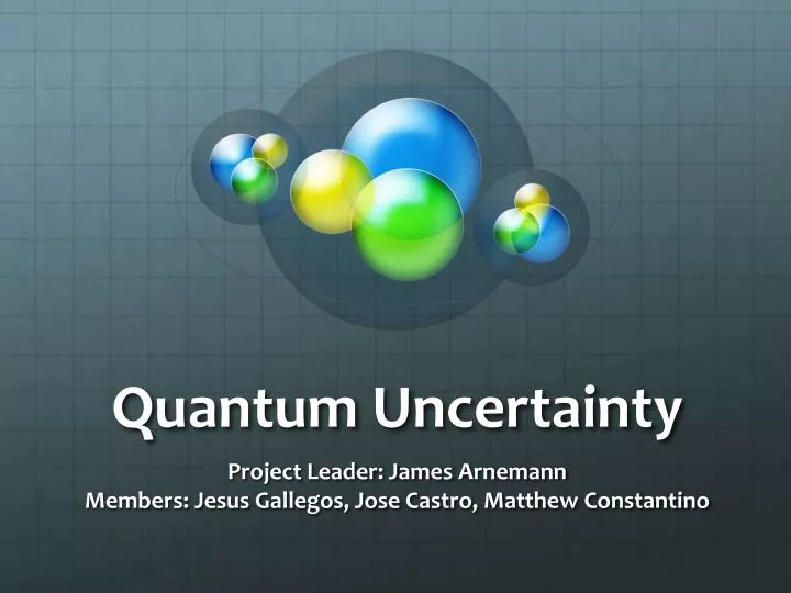 quantum uncertainty