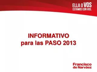 informativo para las paso 2013