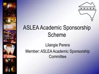 ASLEA Academic Sponsorship Scheme