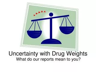 Uncertainty with Drug Weights