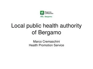 Local public health authority of Bergamo