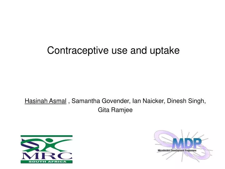 contraceptive use and uptake
