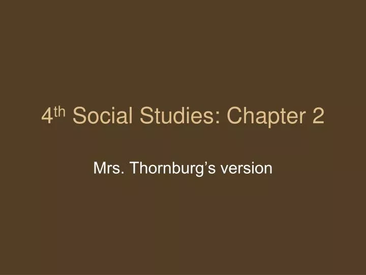 4 th social studies chapter 2