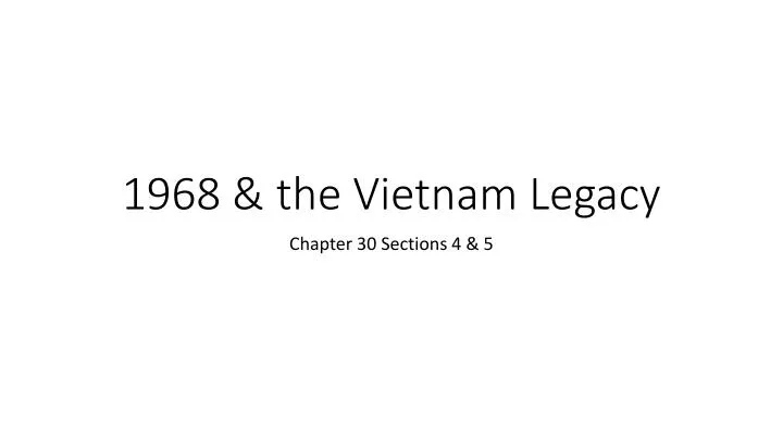 1968 the vietnam legacy