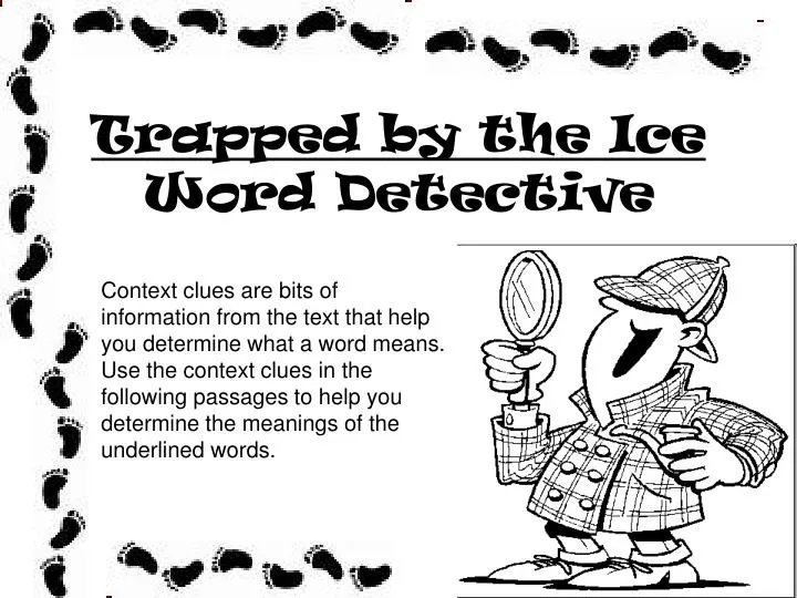 trapped by the ice word detective