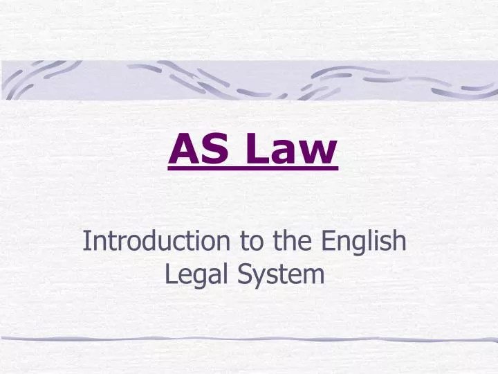 as law