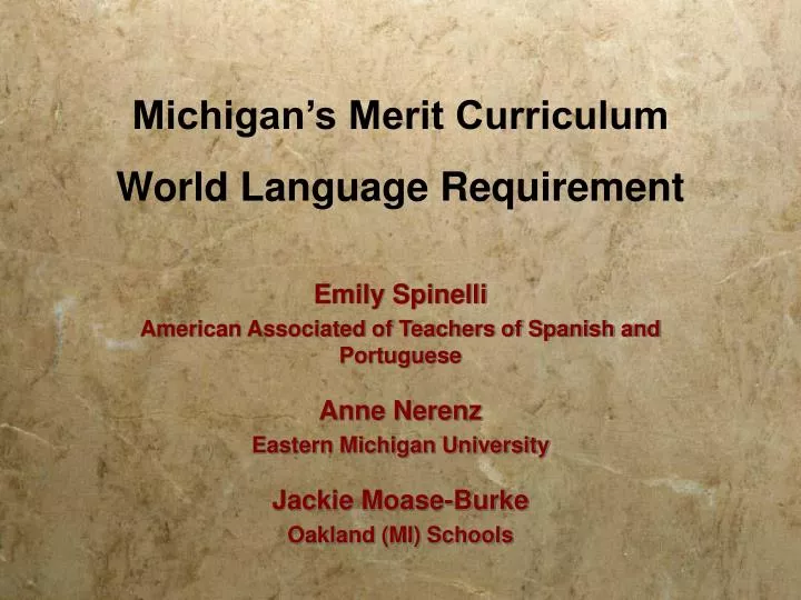 michigan s merit curriculum world language requirement