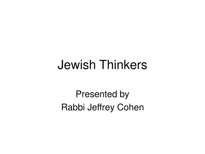 jewish thinkers